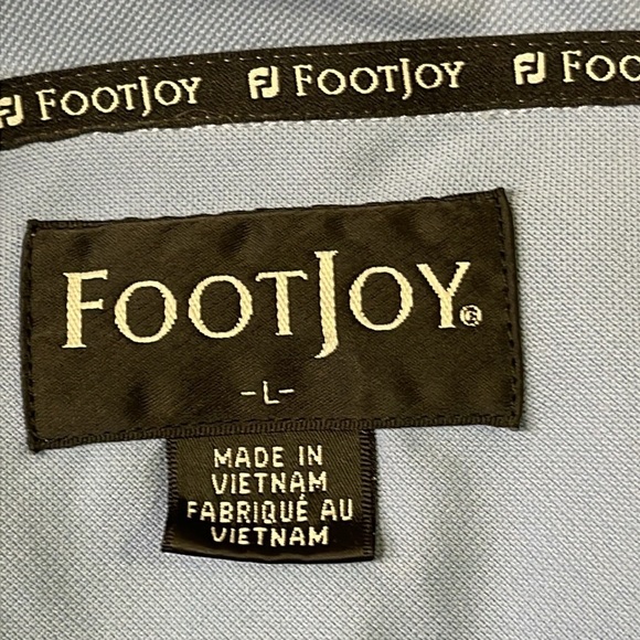 FootJoy FJ Men’s Blue Short Sleeve Golf Polo Shirt Polyester Size Large - Picture 9 of 11